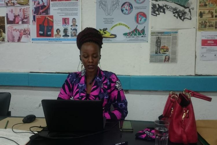 Ms. Betty Karimi Mwiti during her PhD presentation.