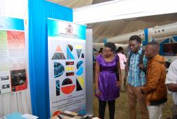 Participants looking at a display in a past event.